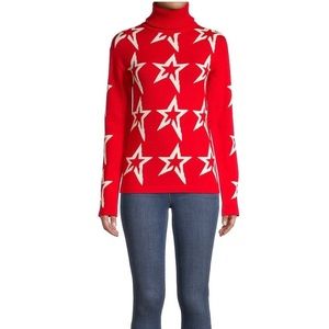 Perfect moment star dust ski sweater in red Snow White star - Size SM